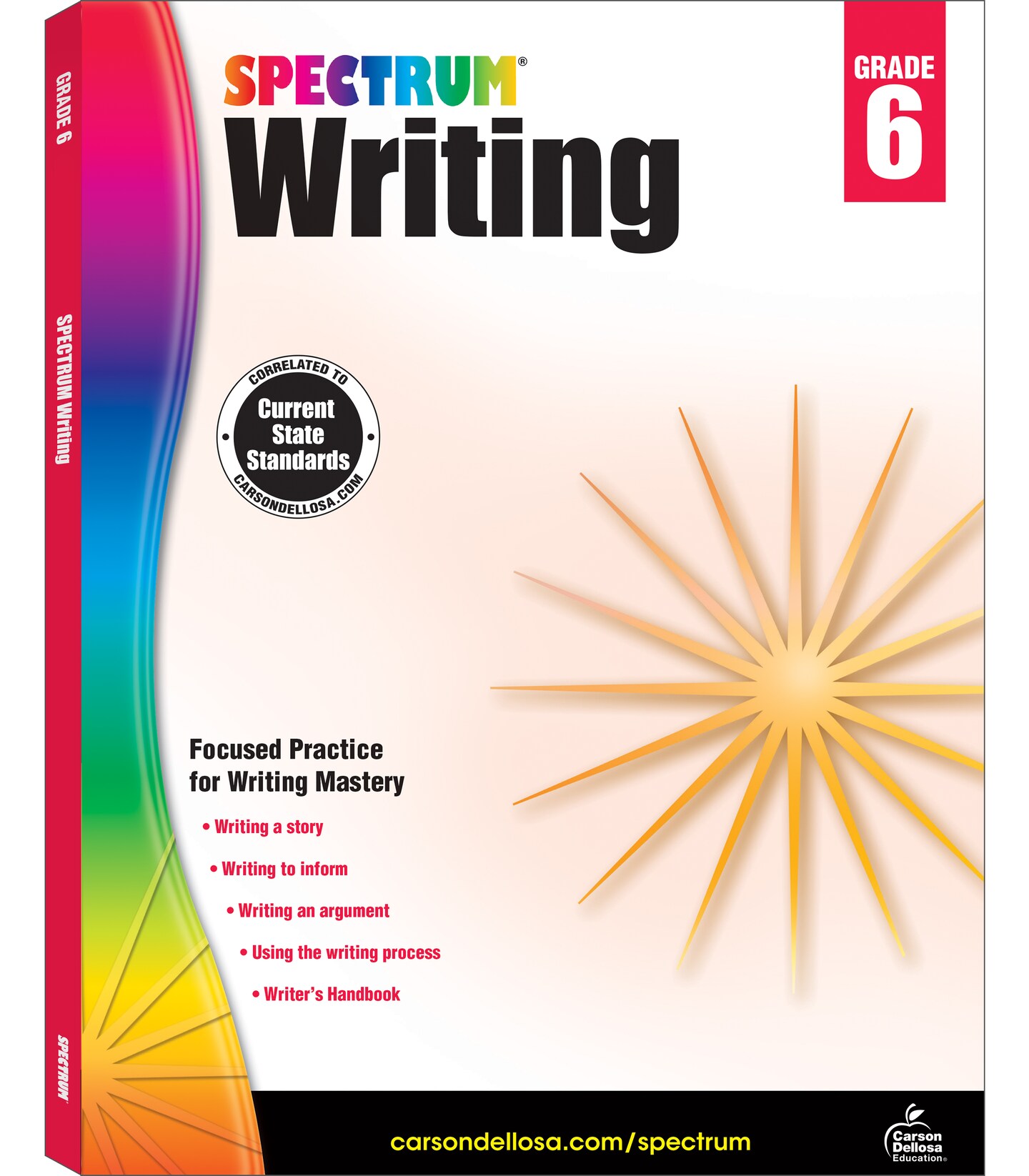 Spectrum 6th Grade Writing Workbooks, Ages 11 to 12, 6th Grade Writing, Informative, Argumentative, and Descriptive Story Writing Prompts, Writing Practice - 136 Pages