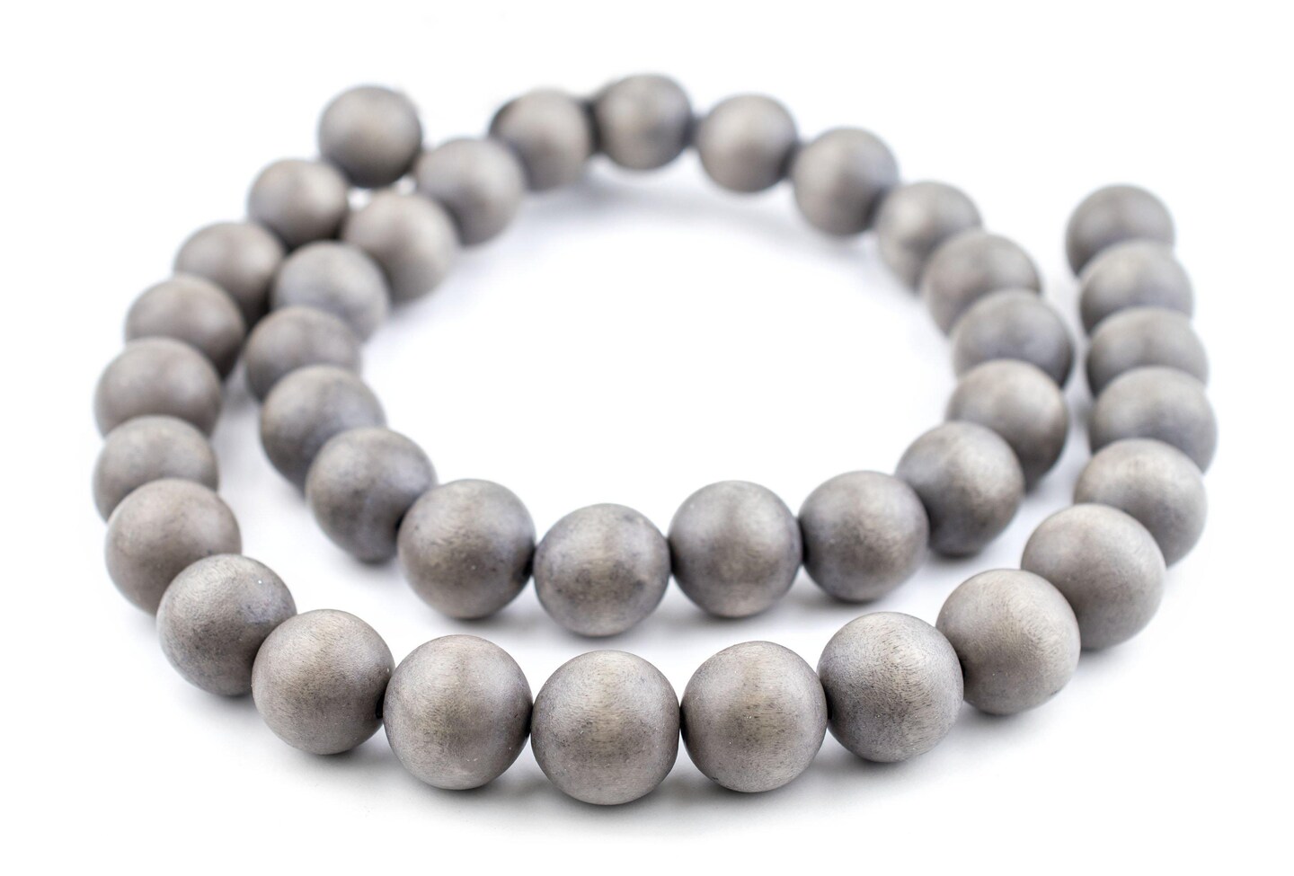 TheBeadChest 20mm Natural Round Wood Beads, Wooden Beads Loose Wood Spacer Beads for DIY Jewelry Making, 4 Sizes (8mm, 10mm, 12mm, 20mm) - Grey