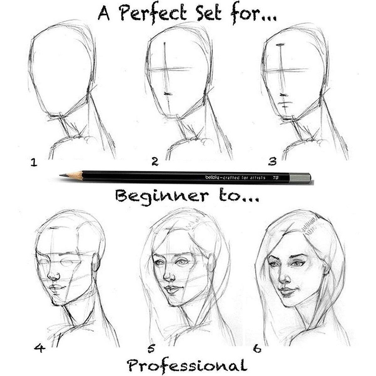 Easy to Carry Shading Pencils 12 pcs