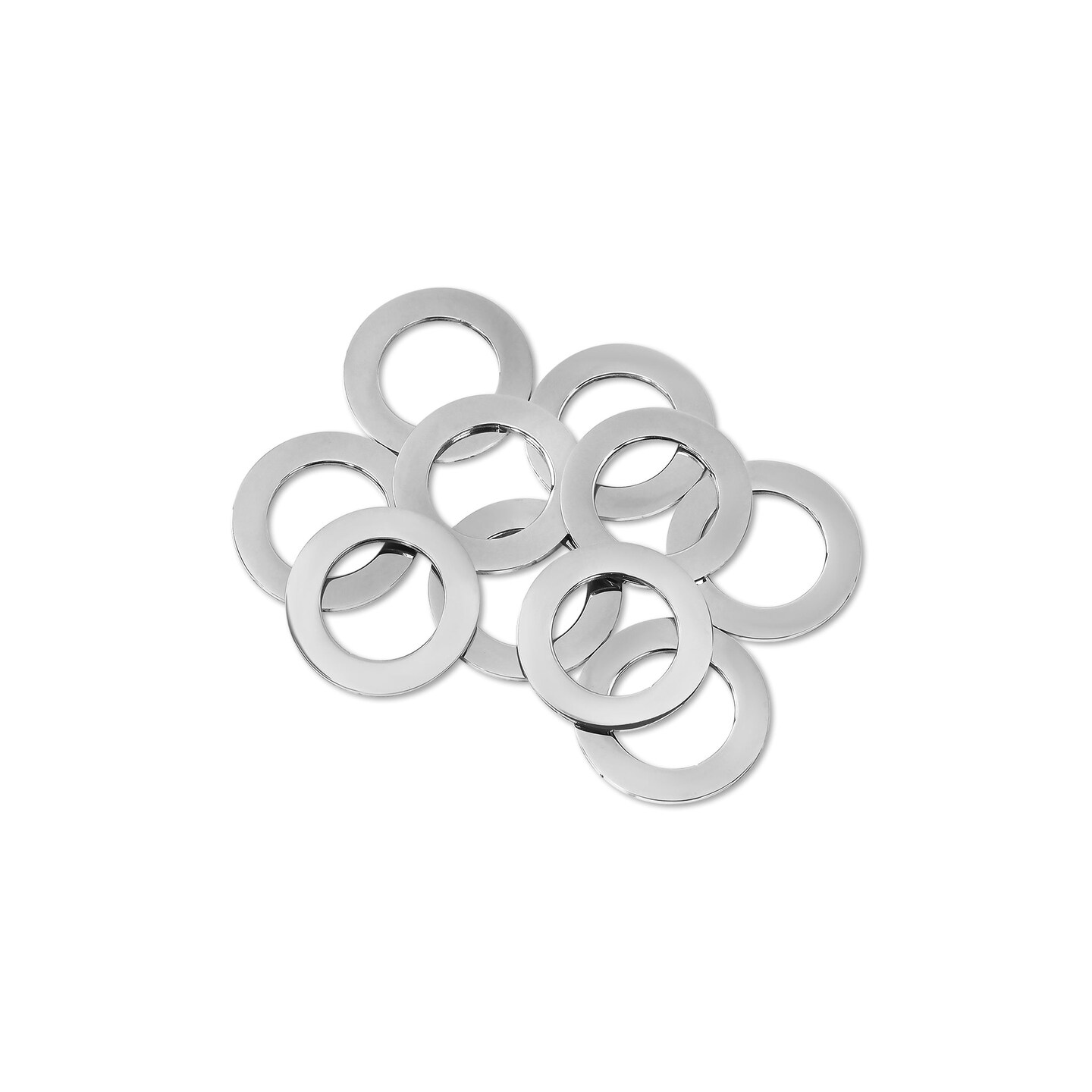 10 Pack - Stainless Steel Washer Pendants