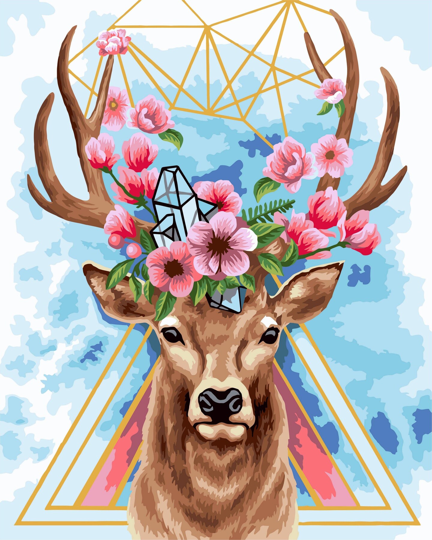 Painting by Numbers kit Crafting Spark Celebration Nature Geometry R023 19.69 x 15.75 in