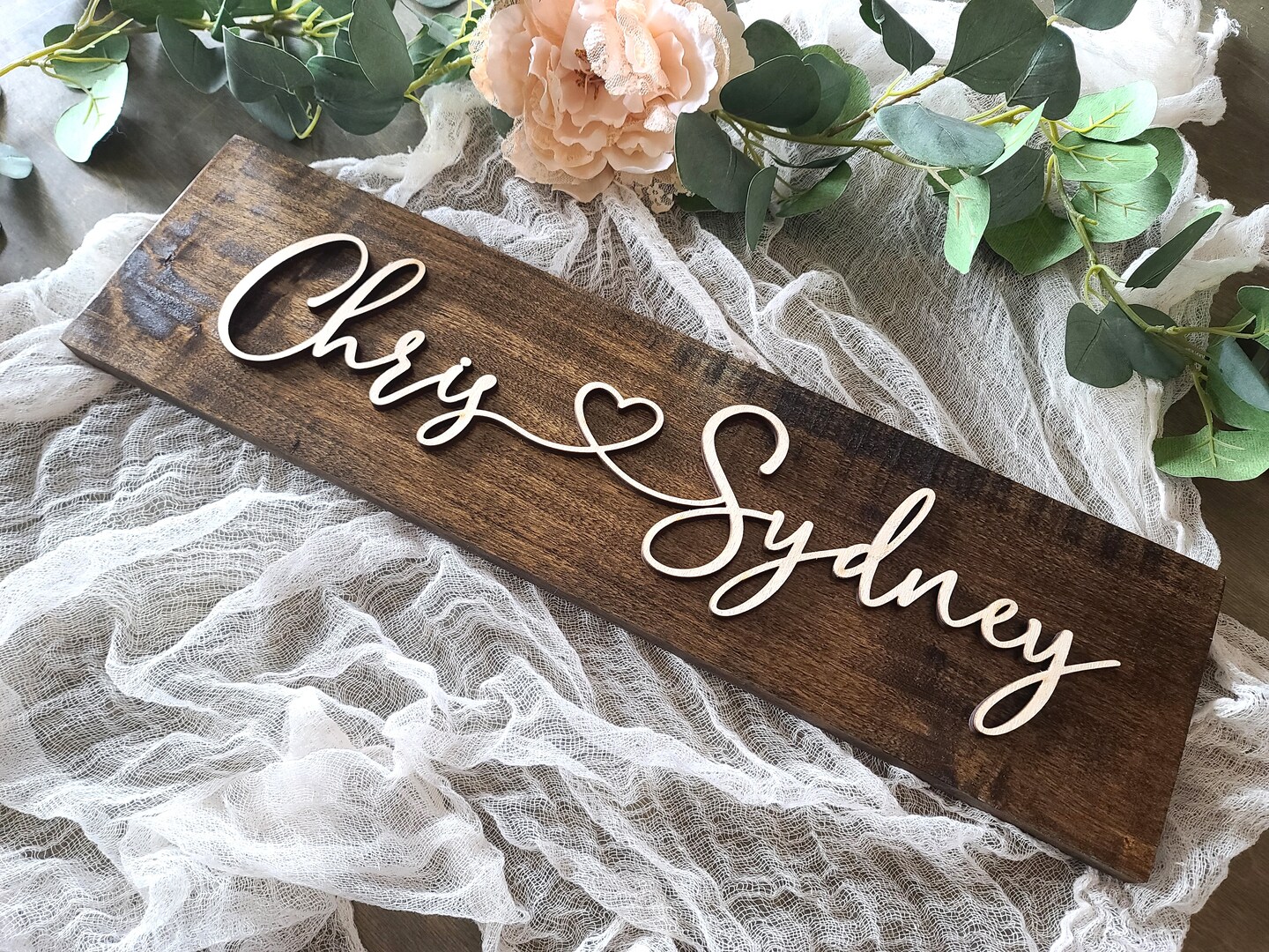 Personalized Wedding Gift Name Sign, last name wedding sign, personalized cheapest wedding sign, couple's gift, gift for wedding, last name gift