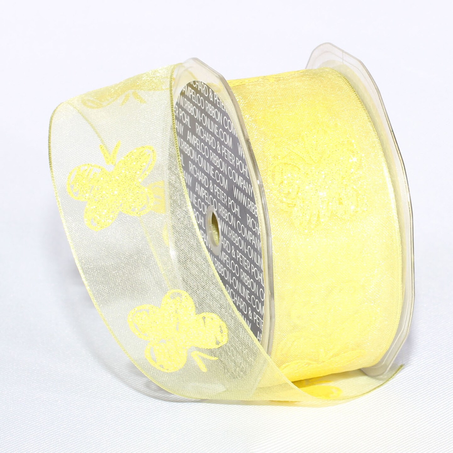 The Ribbon People Neon Yellow Spring Butterfly Wired Craft Ribbon 1.5" x 27 Yards