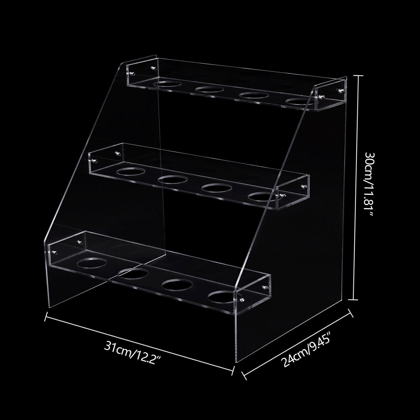 Kitcheniva Acrylic Ice Cream Cone Display Stand 12 Holes