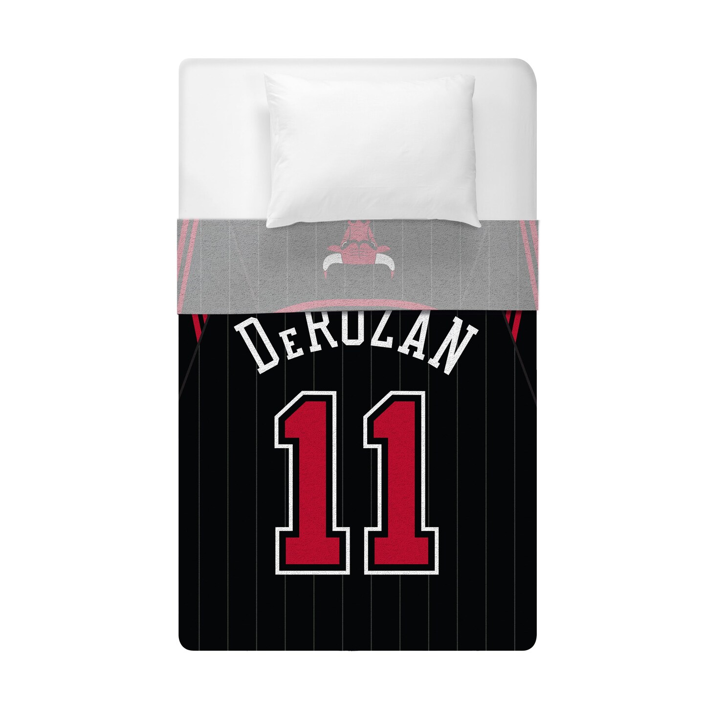 Sleep Squad Chicago Bulls DeMar DeRozan 60&#x201D; x 80&#x201D; Raschel Plush Jersey Basketball Blanket