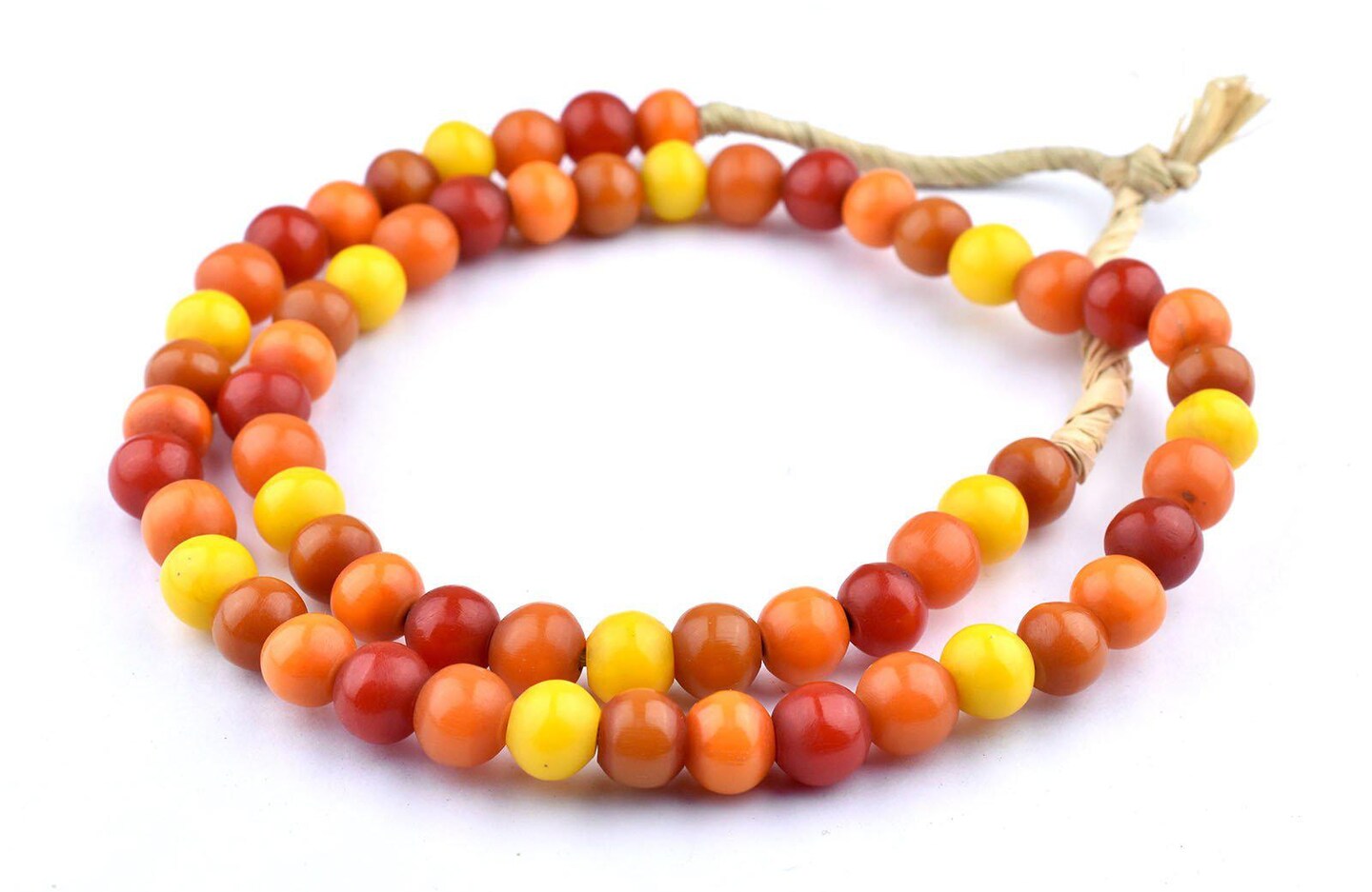 TheBeadChest Mixed Kenya Amber Resin Beads 12mm African Multicolor Round Large Hole 29 Inch Strand Handmade