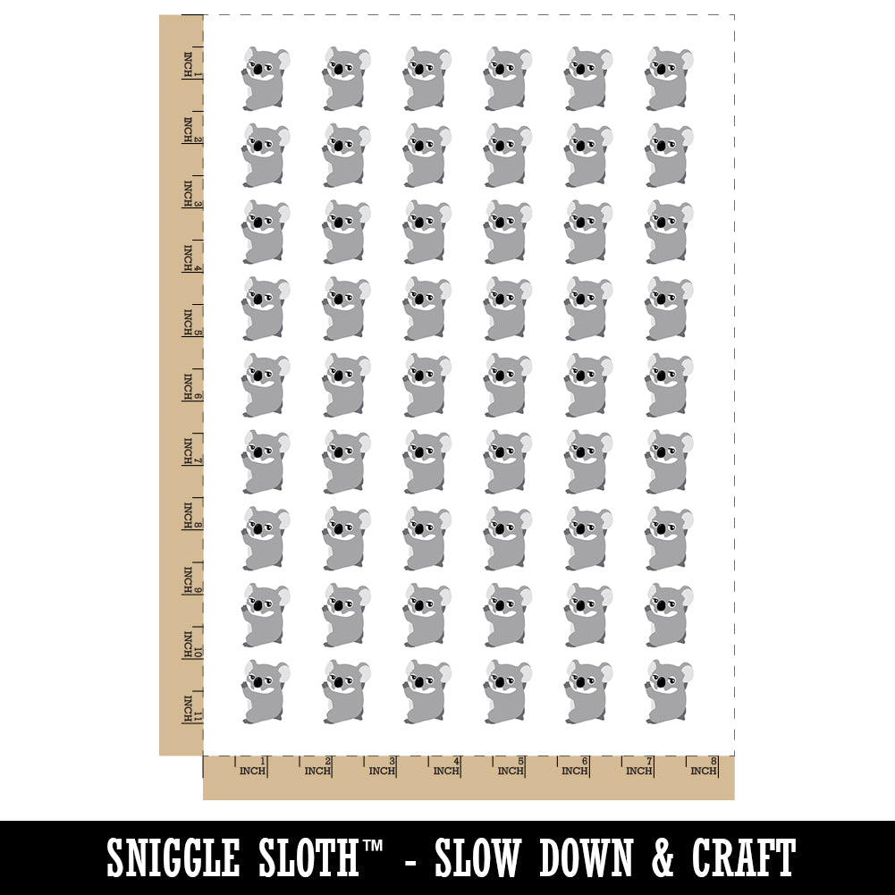 Clingy Koala Baby Temporary Tattoo Water Resistant Fake Body Art Set Collection (1 Sheet)