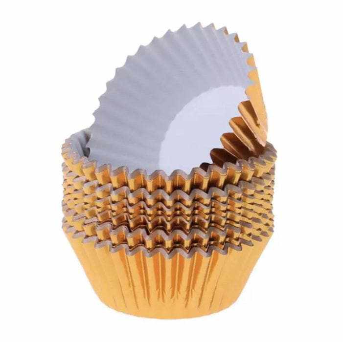 Metallic Orange Cupcake Wrappers &#x26; Liners | 25 PC Set