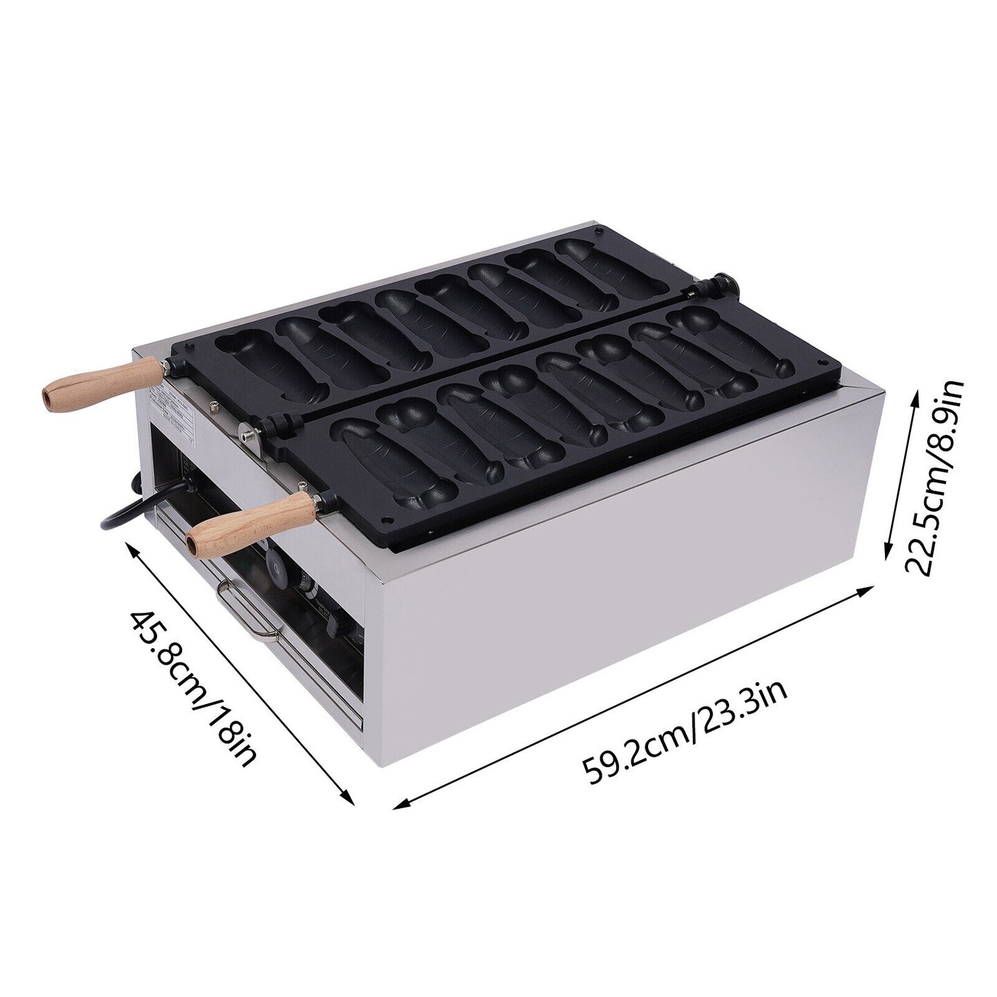 Kitcheniva Stainless Steel 8 Holes Waffle Maker 110V