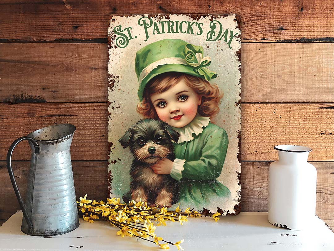 Victorian St Patrick's Day Decor Primitive Wall Art Sign Mantle