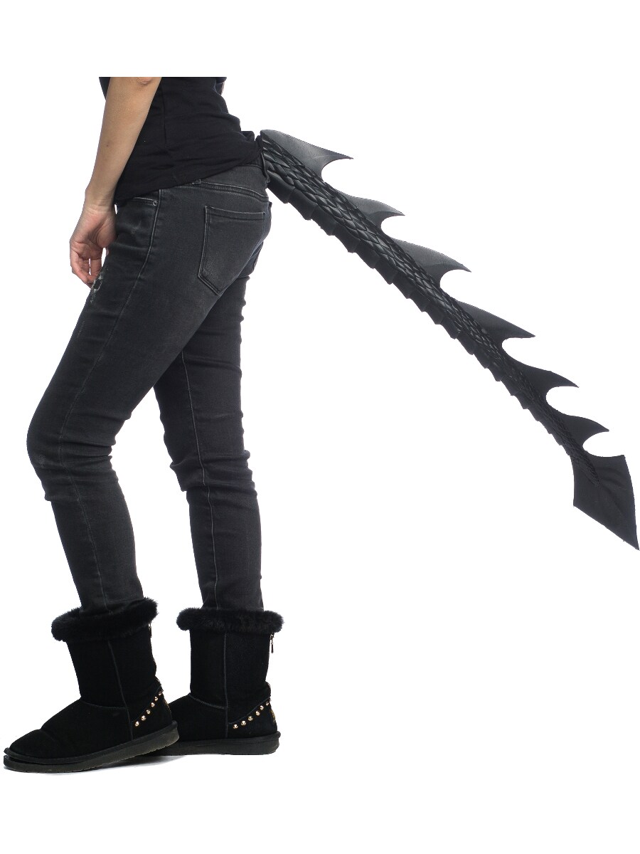 Adult's Supersoft Black Dragon Tail Costume Accessory 40 Inches