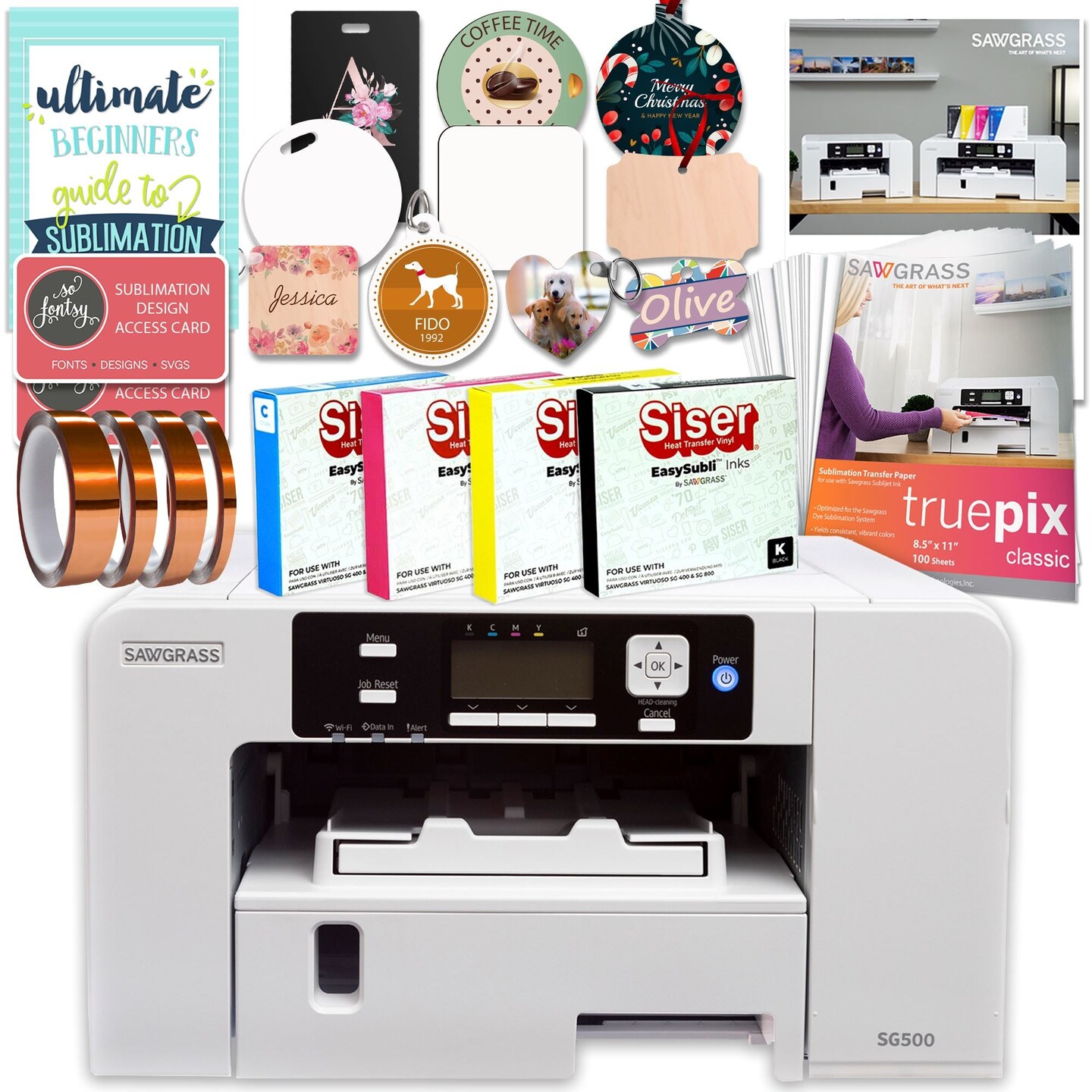 Sawgrass Virtuoso SG500 Sublimation Printer Starter Bundle