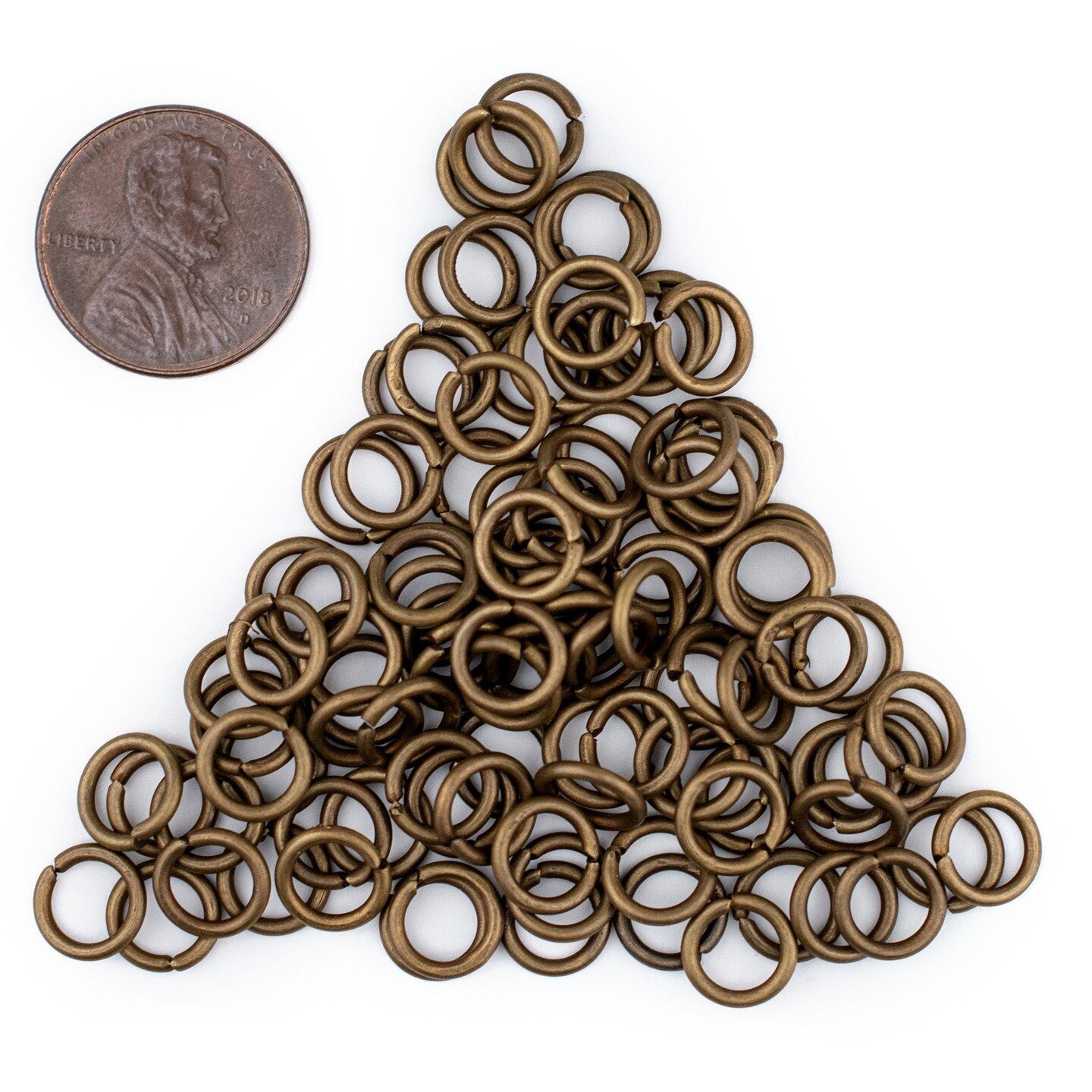 TheBeadChest Bronze 8mm Round Open Jump Rings, Pack of 100