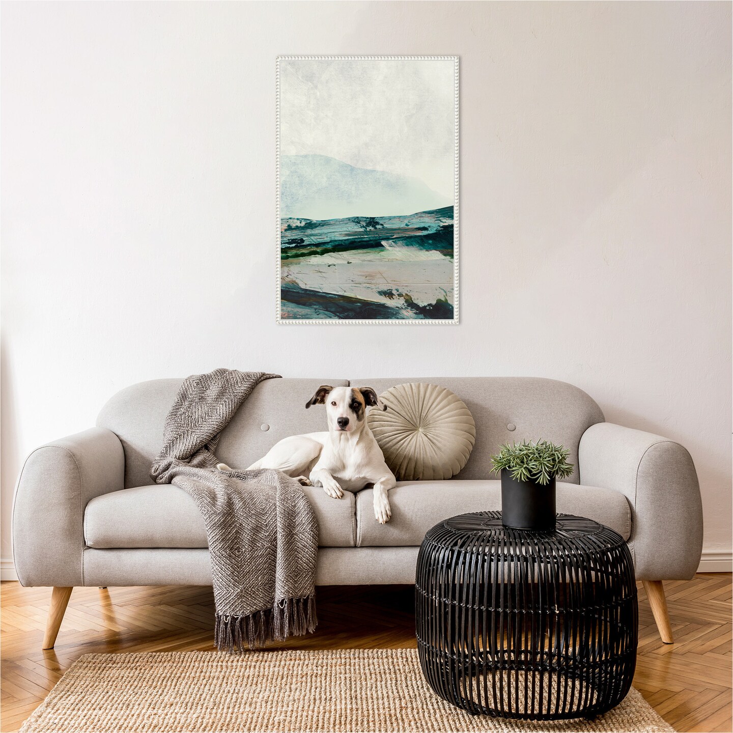 Mountains by Dan Hobday Framed Canvas Wall Art