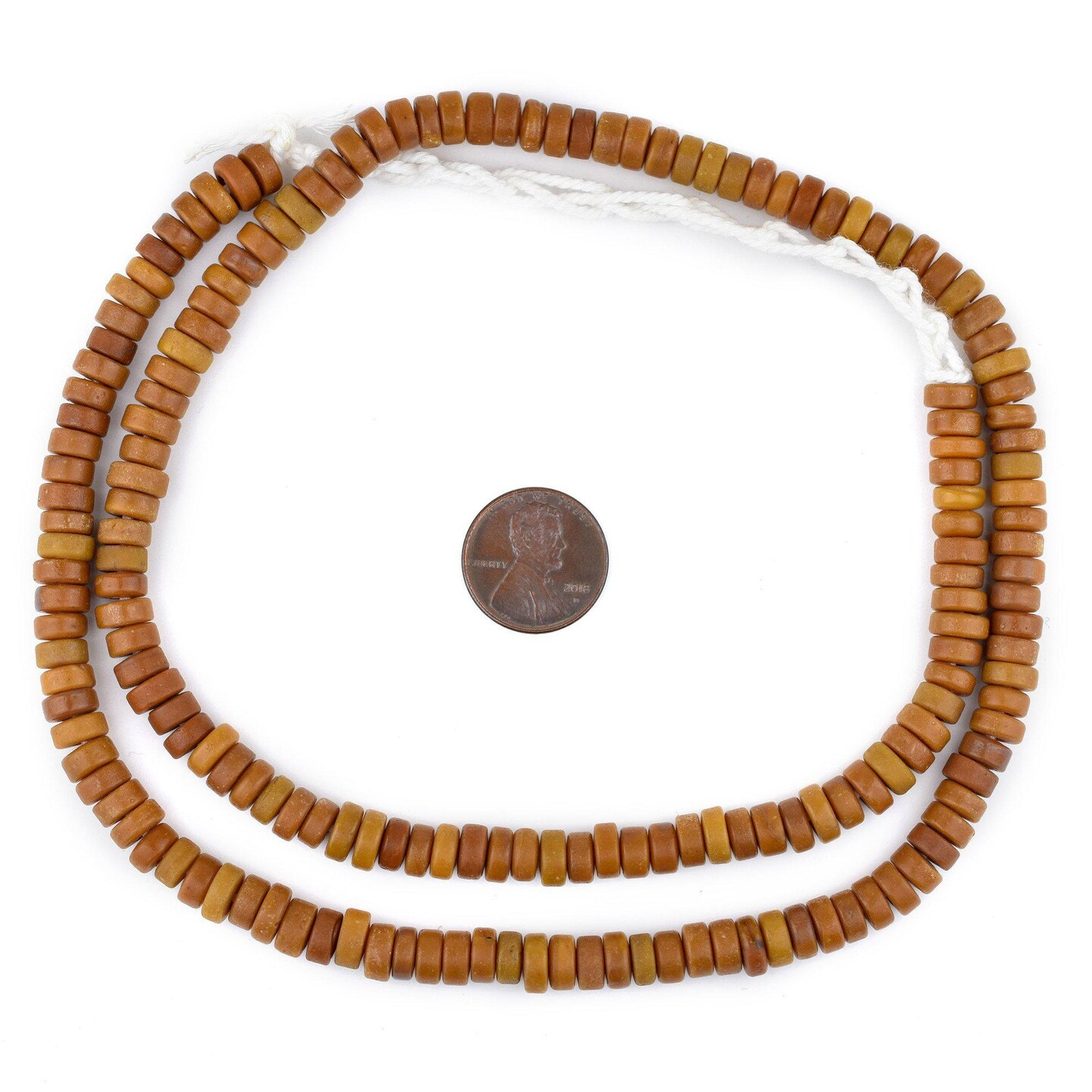 TheBeadChest Honey Brown Java Glass Button Beads (8mm)