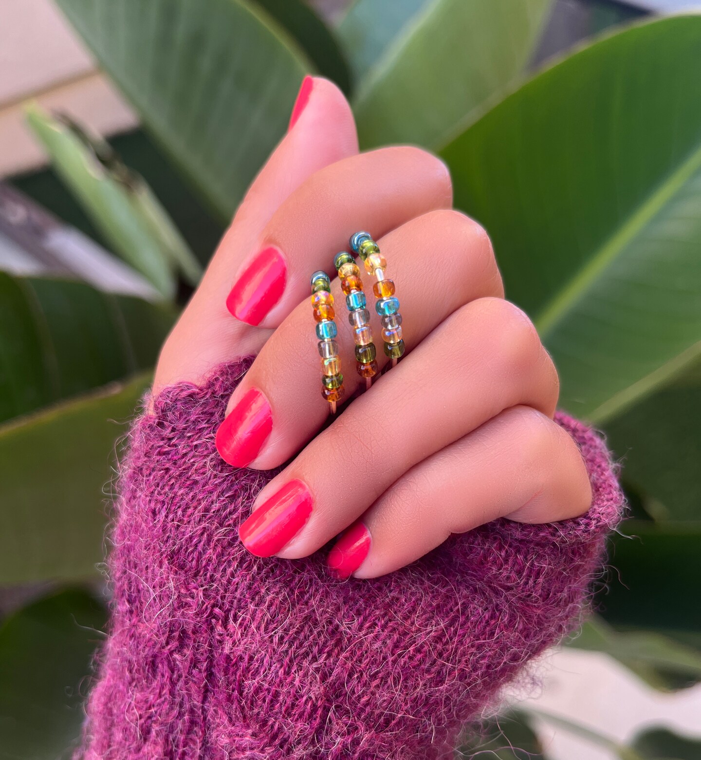 Adjustable fidget ring, boho chic colors, sterling silver or gold fill  anxiety rings, rings for women, girls MakerPlace by Michaels