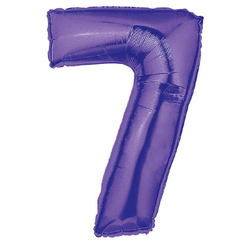 Megaloon Number Seven Purple Balloon