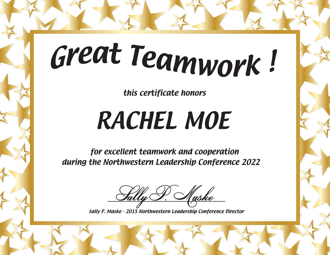 Great Papers! Value Certificate, Gold Twinkle Stars, 8.5" x 11", Printer Compatible, 50 count