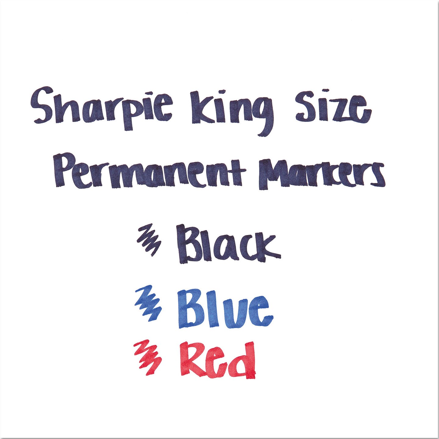 Sharpie King Size Permanent Markers, Black, 4/Pack