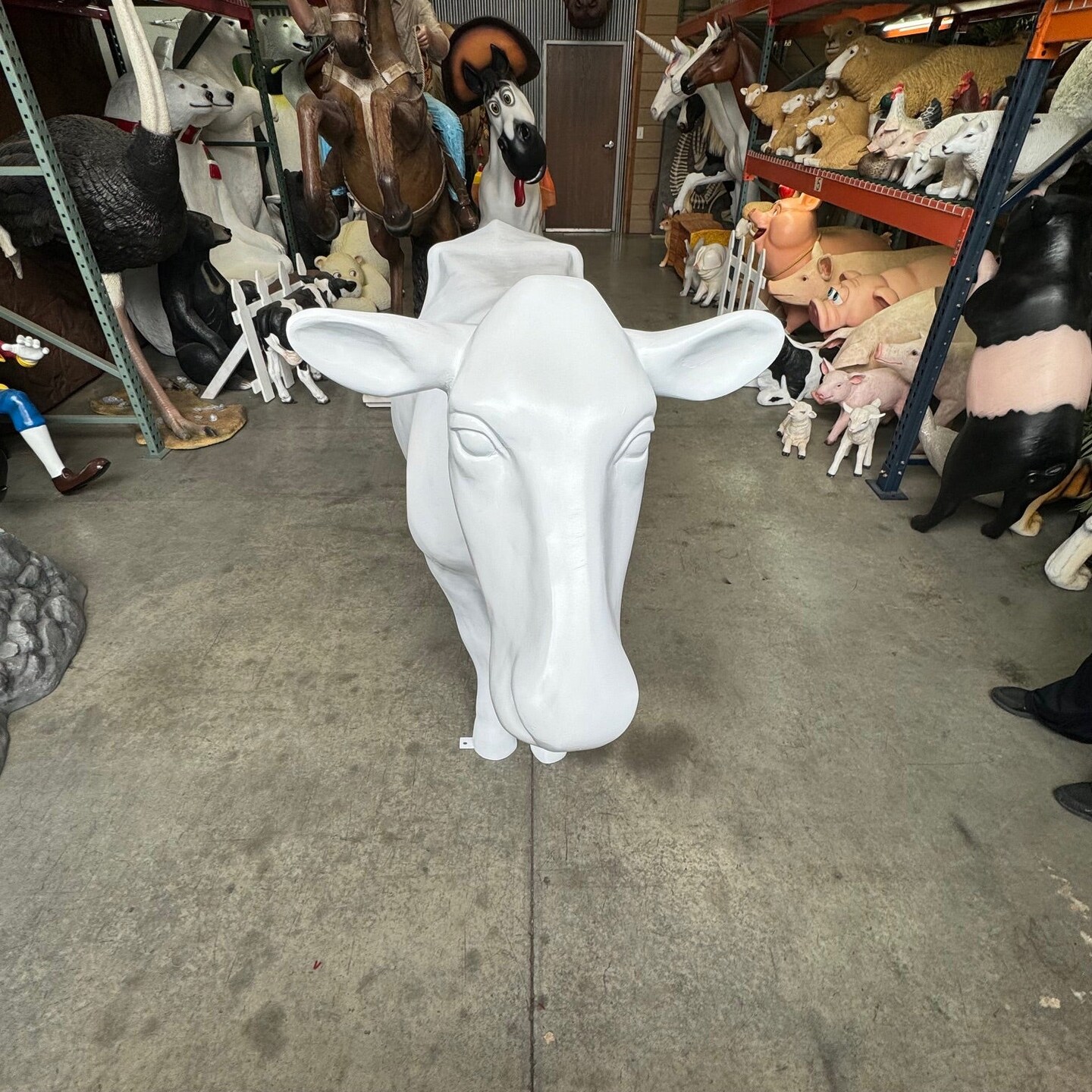 Large Solid White Cow Life Size Pre-Owned Statue | Michaels Large Solid White Cow Life Size Pre-Owned Statue | Michaels