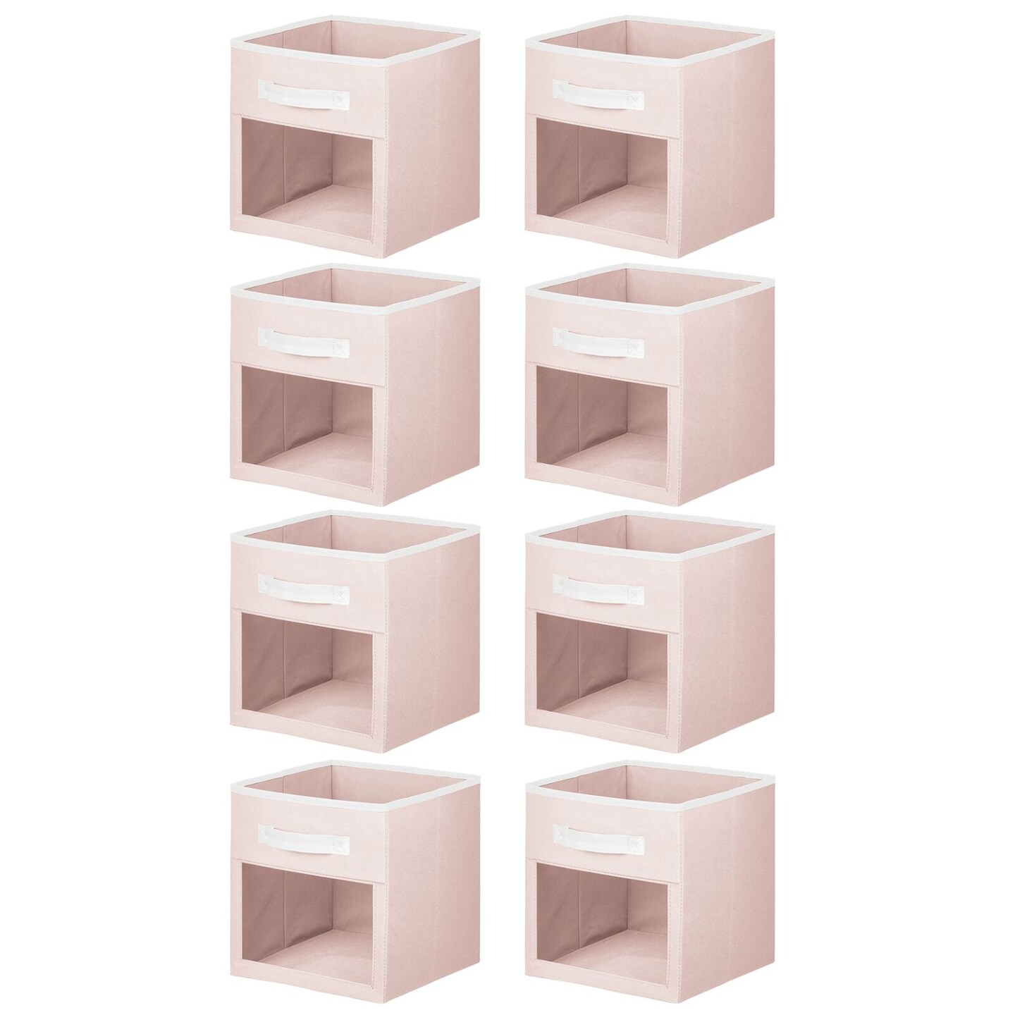 mDesign Fabric Baby Nursery Storage Cube with Front Window
