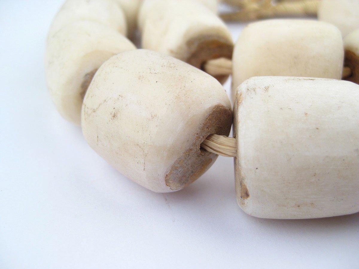 White Bone Beads - Full Strand of Fair Trade African Beads