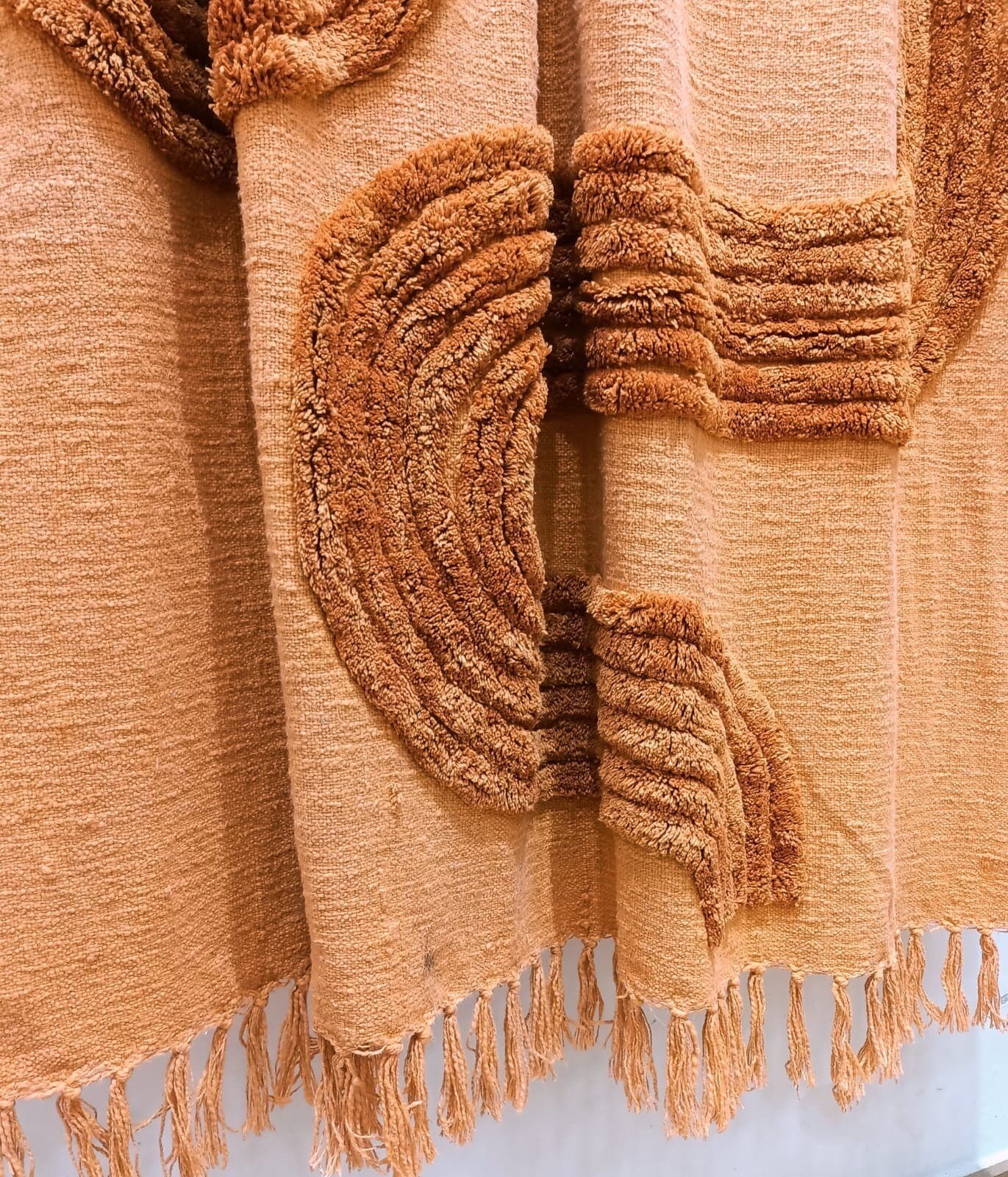 Tufted Waves Throws Blanket | Boho Sofa throw | cotton throw for bedroom| Minimalist throws| Throws