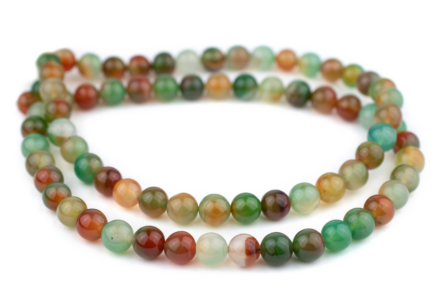 TheBeadChest Round Rainbow Agate Beads (10mm): Organic Gemstone Round Spherical Energy Stone Healing Power Crystal for Jewelry Bracelet Mala Necklace Making