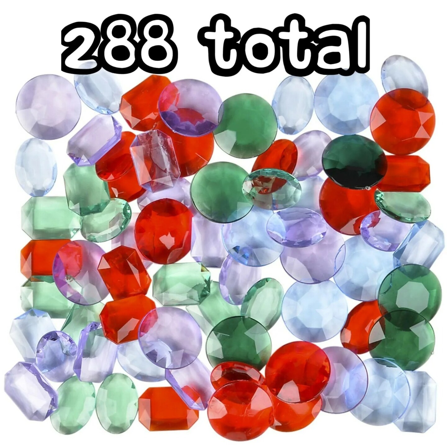 288 Large - Pirate Treasure Gems Jewelry Diamond Rhinestone Jewels Party Craft