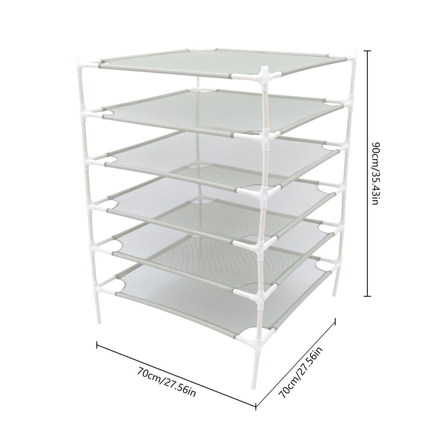 Kitcheniva 6 Layers Stackable Clothes Mesh Net Drying Rack Stand