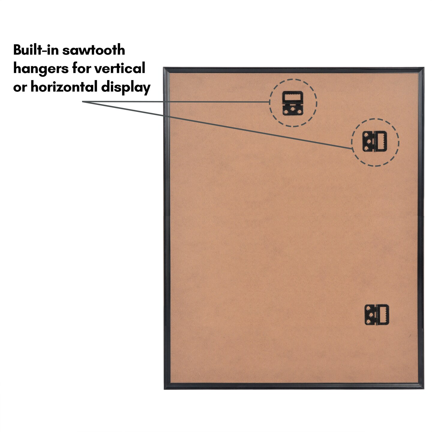 Americanflat Snap-In Picture Frame in Black - Set of 3 - Poster Frame with Slimline Molding, Plexiglass Cover, and Hanging Hardware - Black