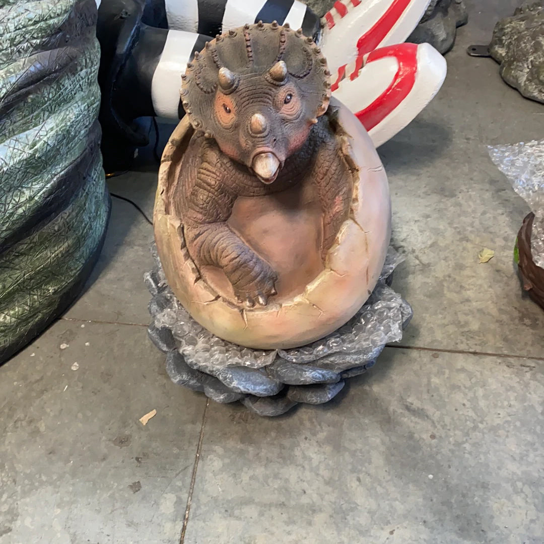 Triceratops Dinosaur Hatching Statue