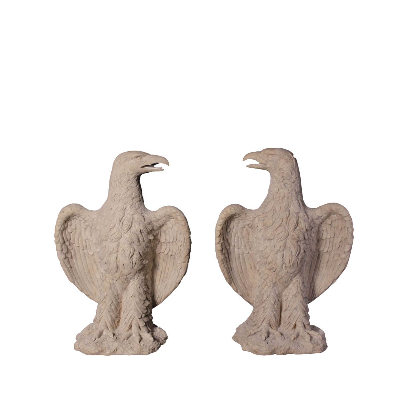 Stone Eagle Statues Set of 2