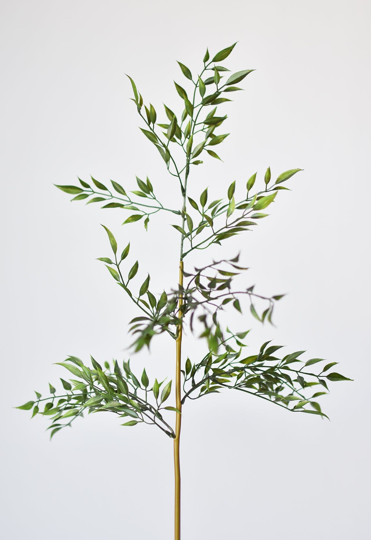 27&#x22; Faux Mini Bamboo Leaf Stem