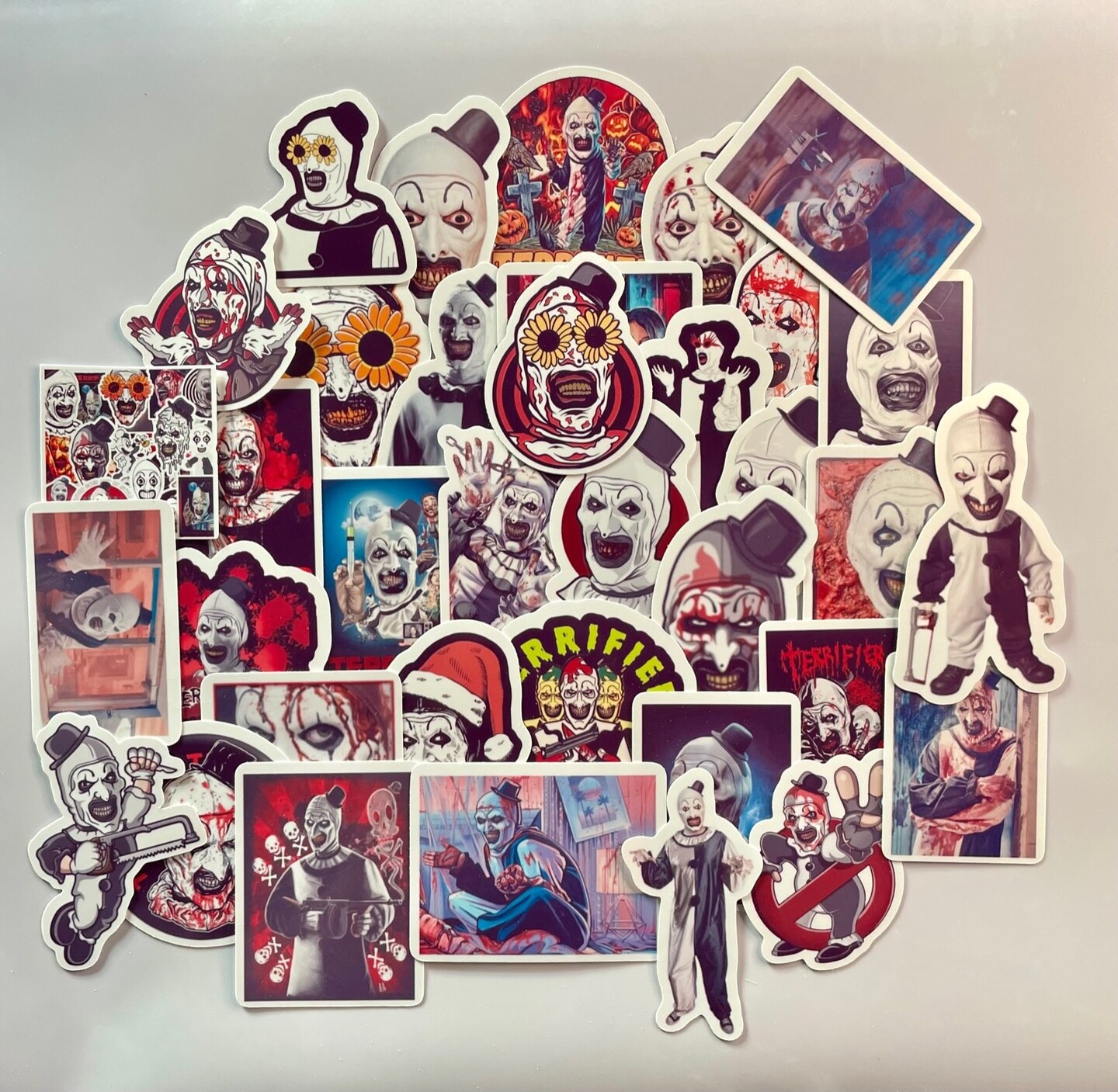 Beebo the Clown Heart Shaped Painting & outlet Sticker Bundle