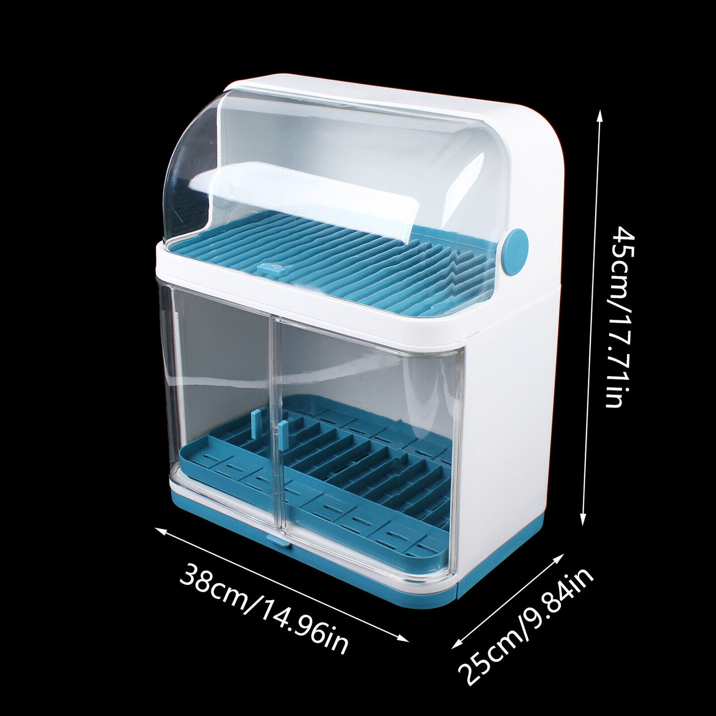 Kitcheniva 2-Layer Kitchen Dish Rack With Cover