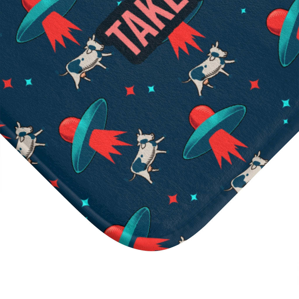 Aliens &#x26; Cows Bath Mat Home Accents