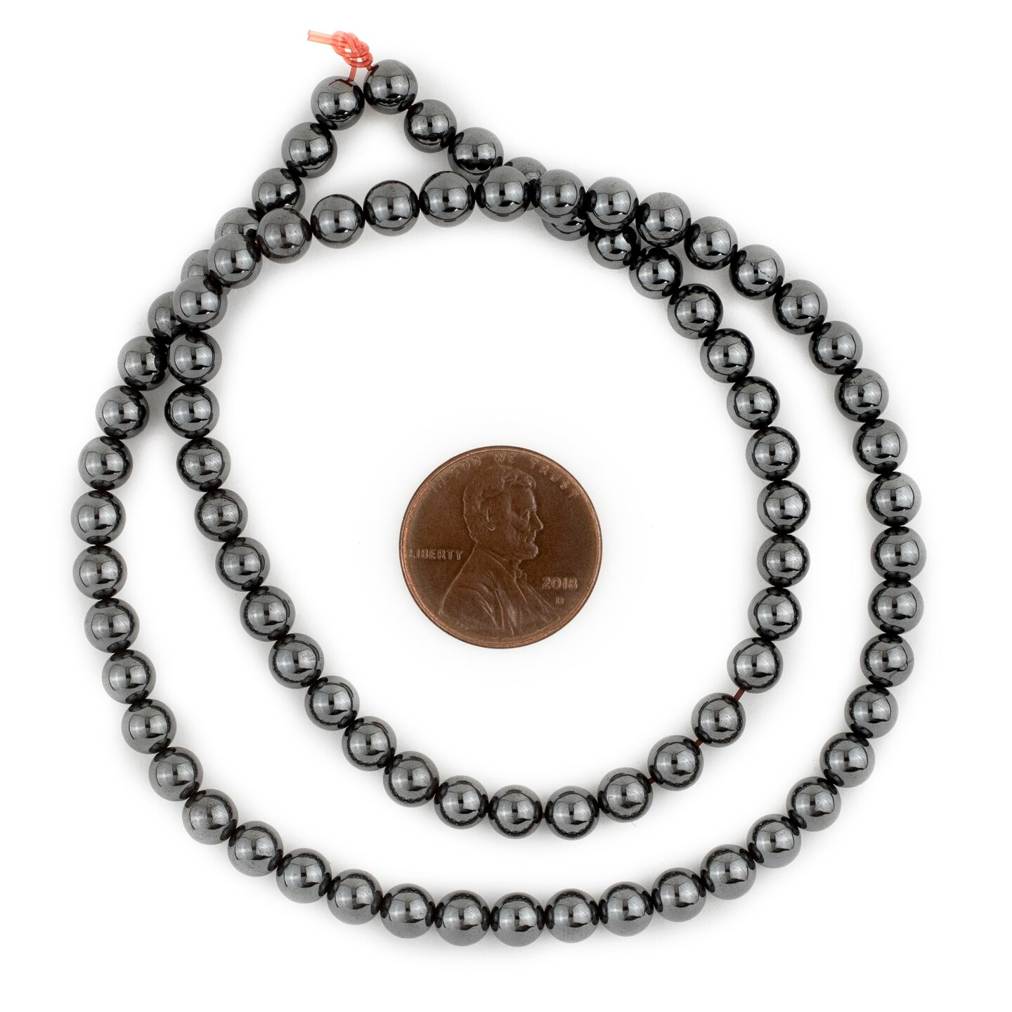 TheBeadChest Round Non-Magnetic Hematite Beads (5mm)