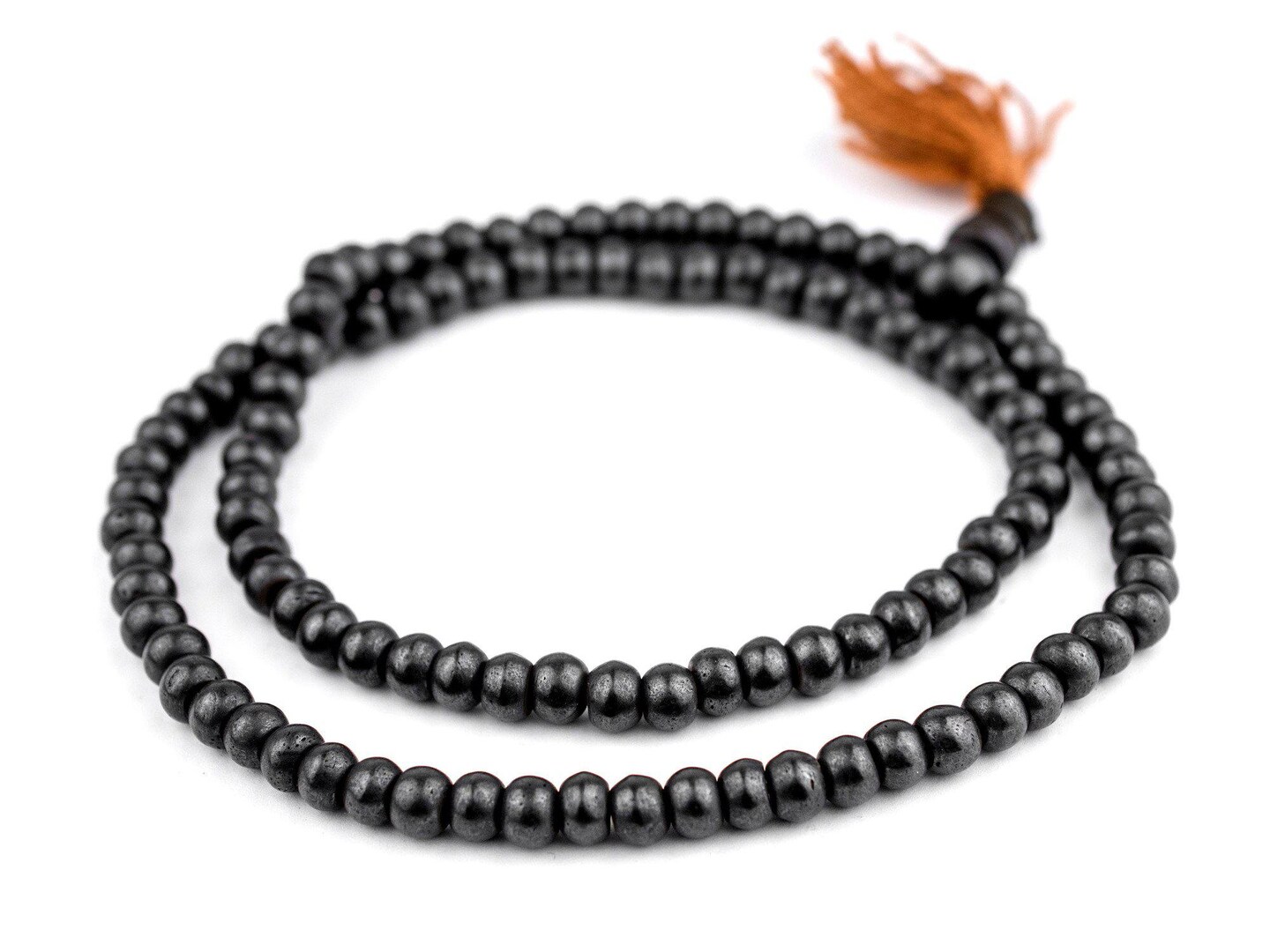 108 6mm Black Bone Mala Beads - Handmade Fair Trade Nepal Prayer Rosary Beads Necklace for Mediation, Yoga, Jewelry Making, Crafts - The Bead Chest