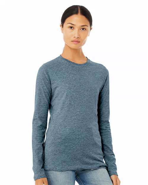BELLA + CANVAS&#xAE; Women Jersey Crewneck Long Sleeve T-Shirt