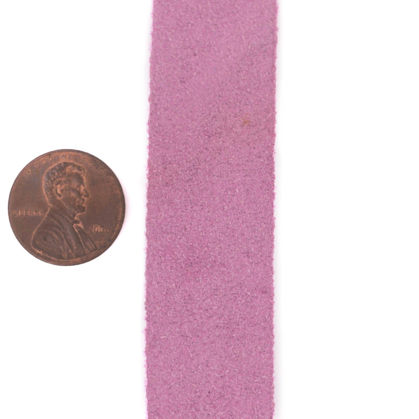 TheBeadChest 20mm Rose Pink Flat Suede Leather Cord (3ft)