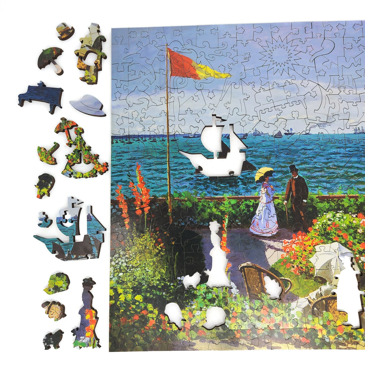Wooden Jigsaw Puzzles for Adults - Uniquely Shaped Pieces - made