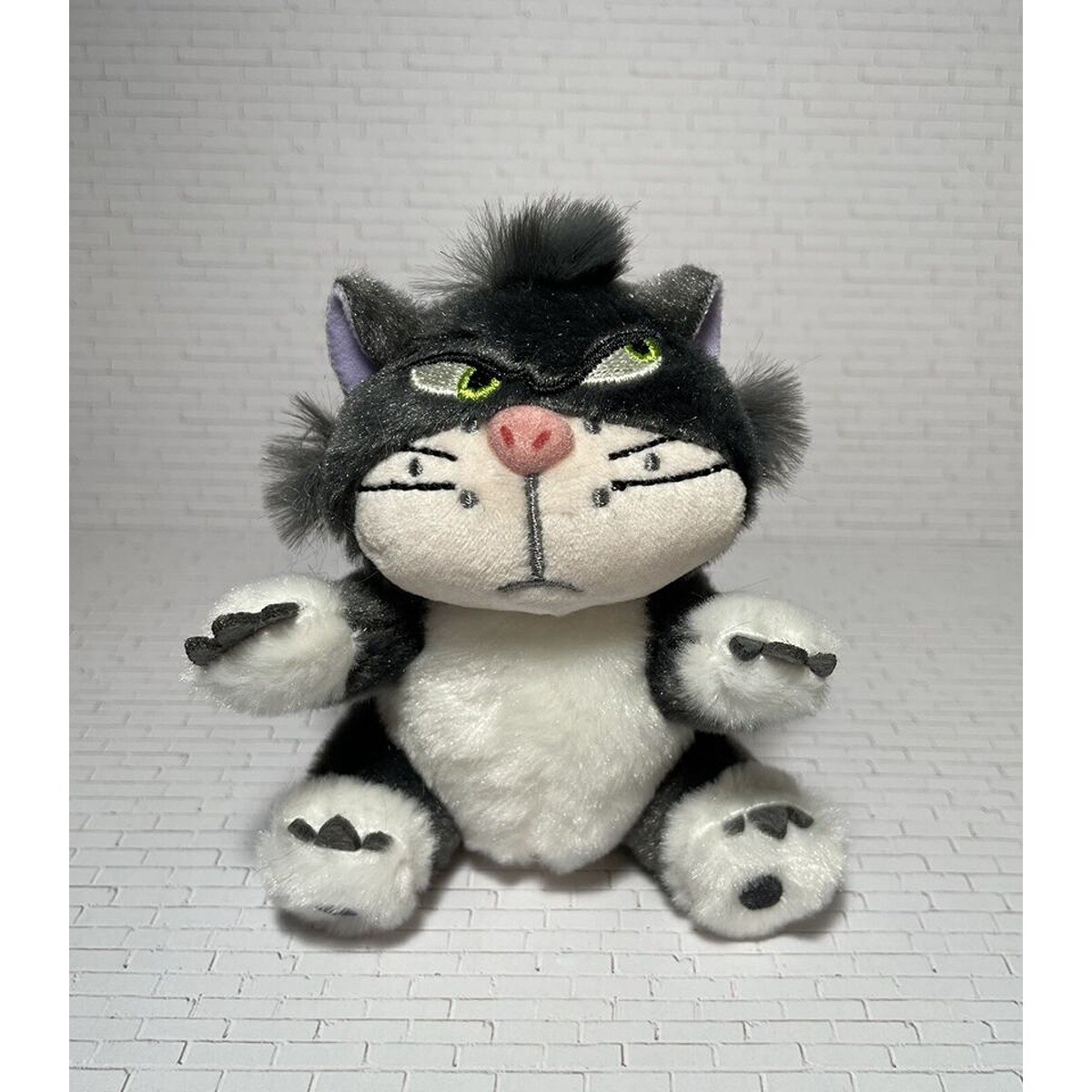 5 Inches Angry Cat Plush Backpack Keychain
