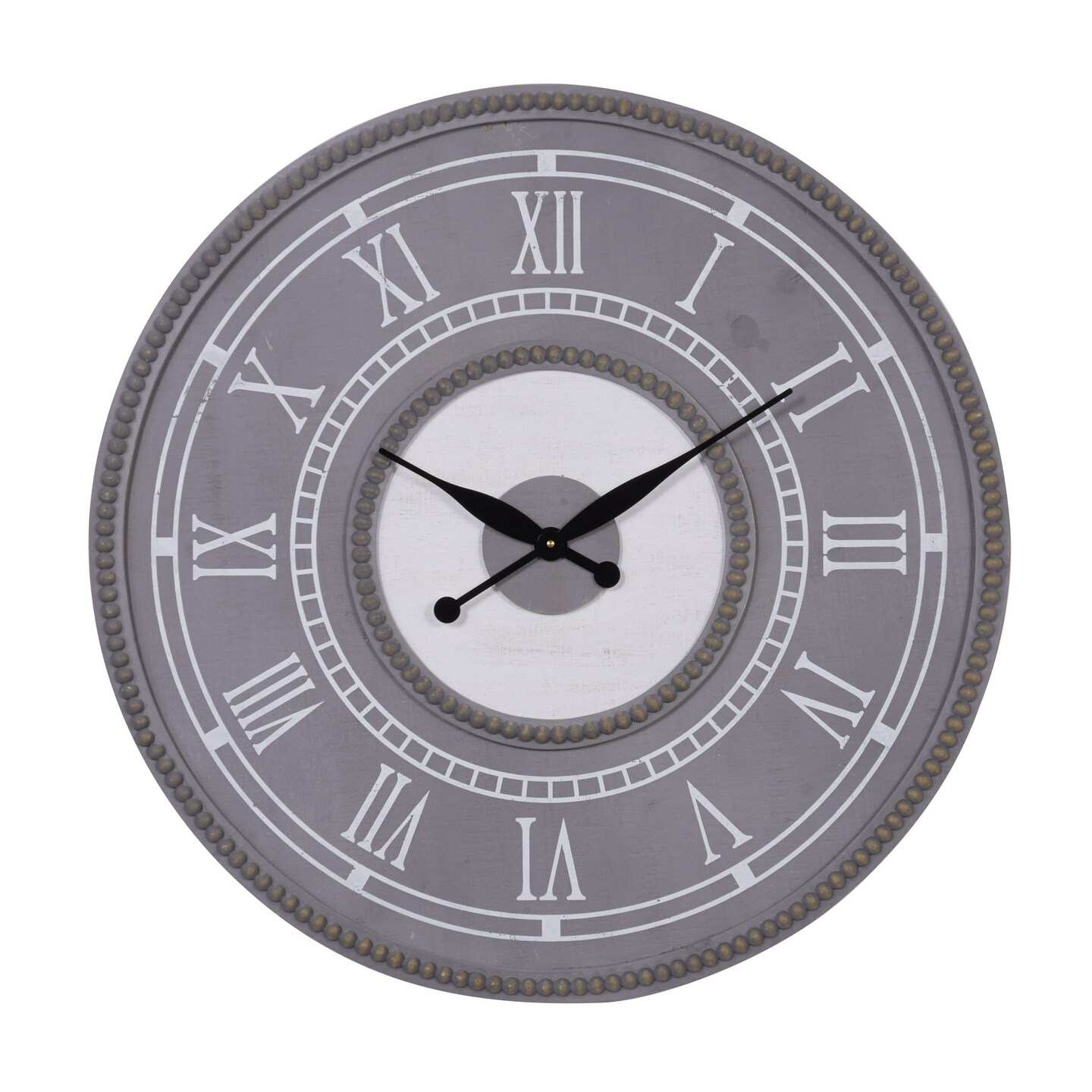 DecMode 30&#x22; Gray Wood Wall Clock