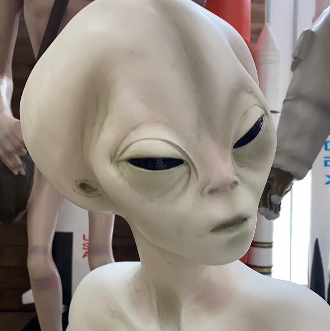 Alien With Cigar Life Size Statue