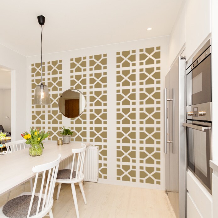 Mid Century Breeze Block Wall Decals, Retro Modern Wall Decor