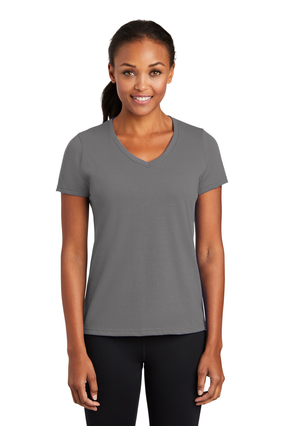 Port &#x26; Company&#xAE; Ladies Performance Blend Short Sleeve V-Neck Tee