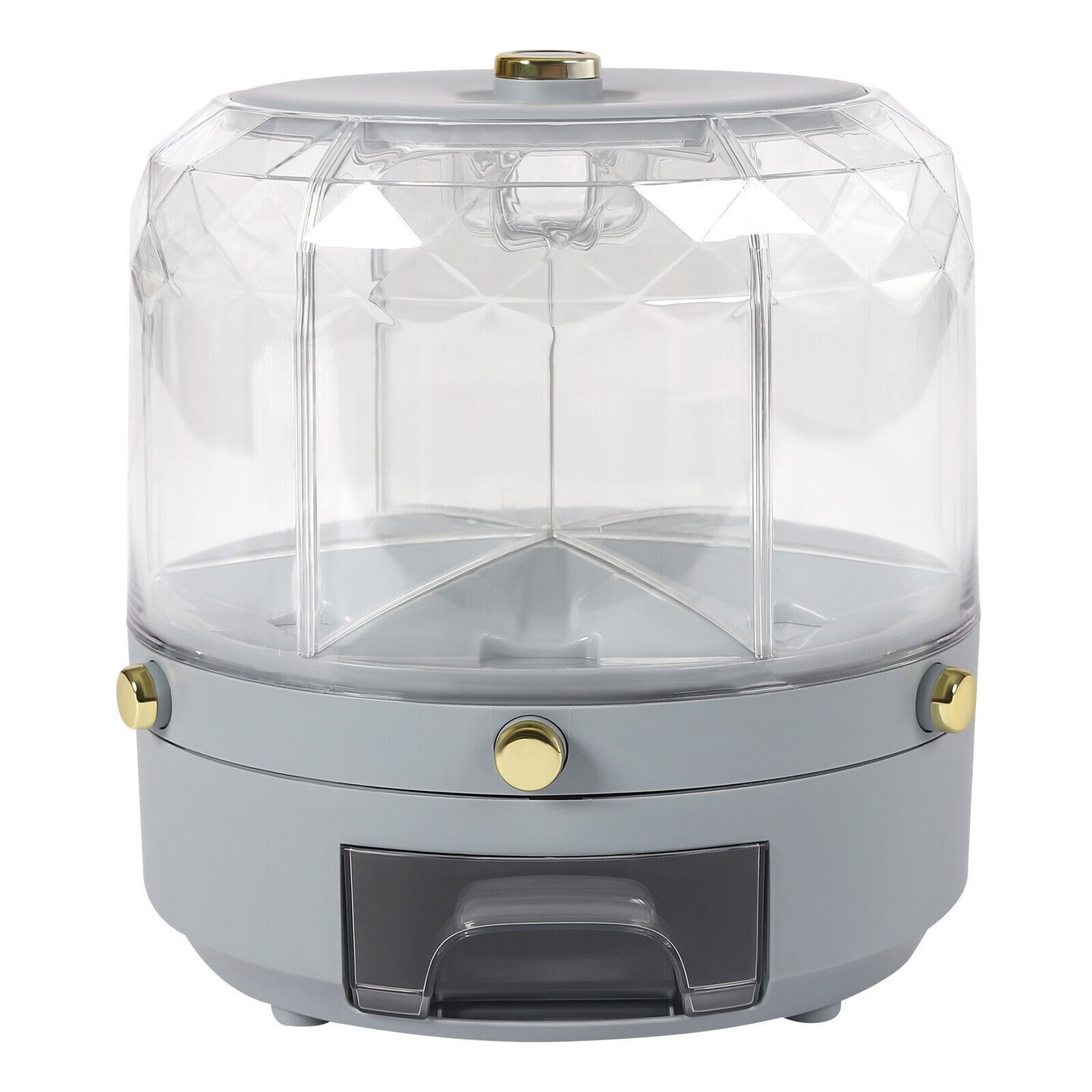 Kitcheniva 6-Grid Rotating Rice Dry Grain Food Dispenser Container