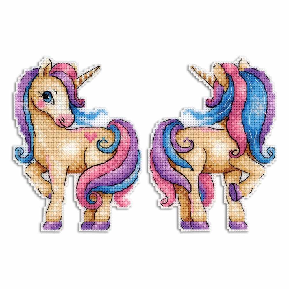 Magic Unicorn P-317 / SR-317 Plastic Canvas Counted Cross Stitch Kit
