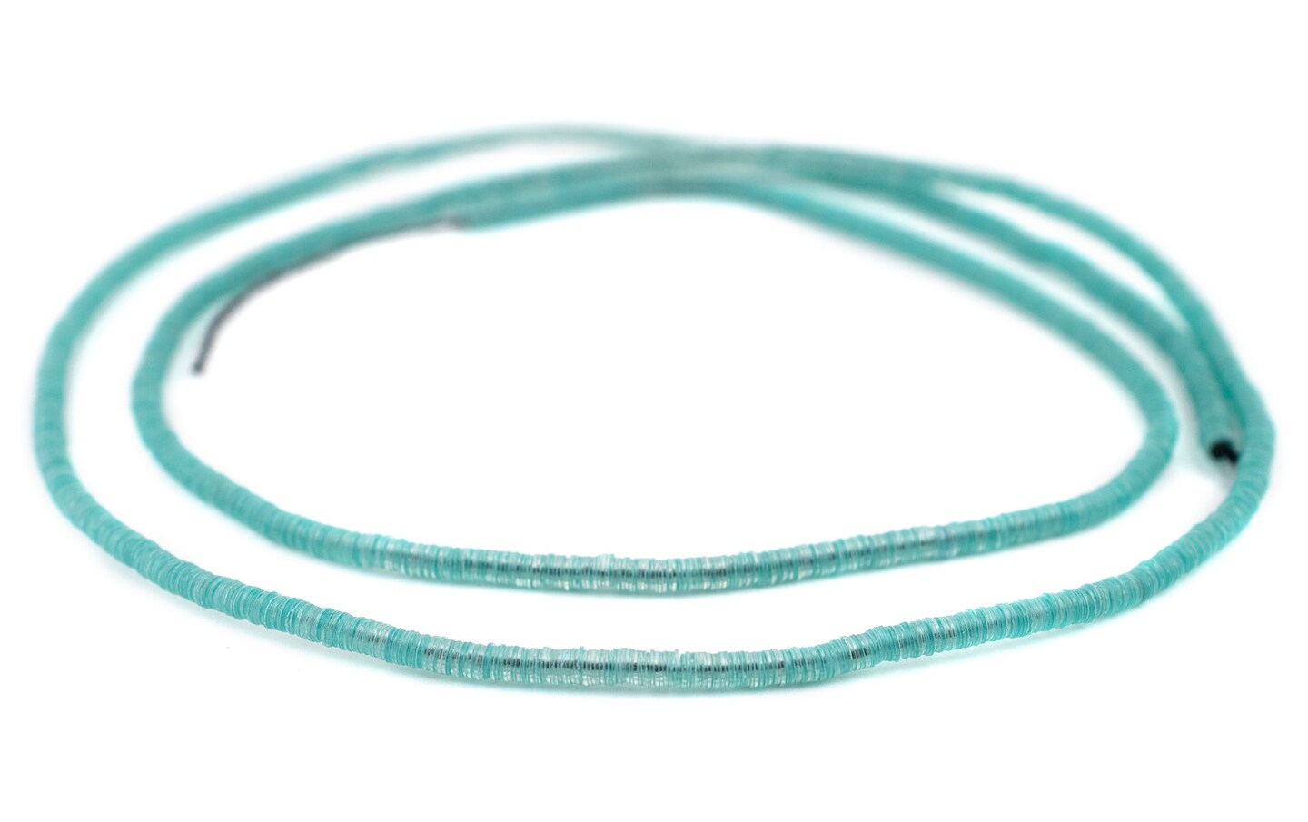 TheBeadChest Translucent Aqua Vinyl Phono Record Beads (3mm)